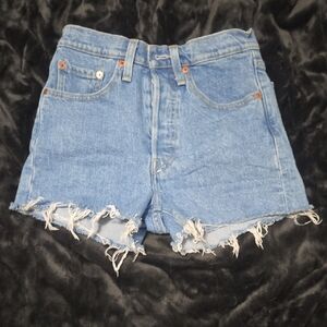 Signature by Levi Strauss Distressed Blue Jean Shorts